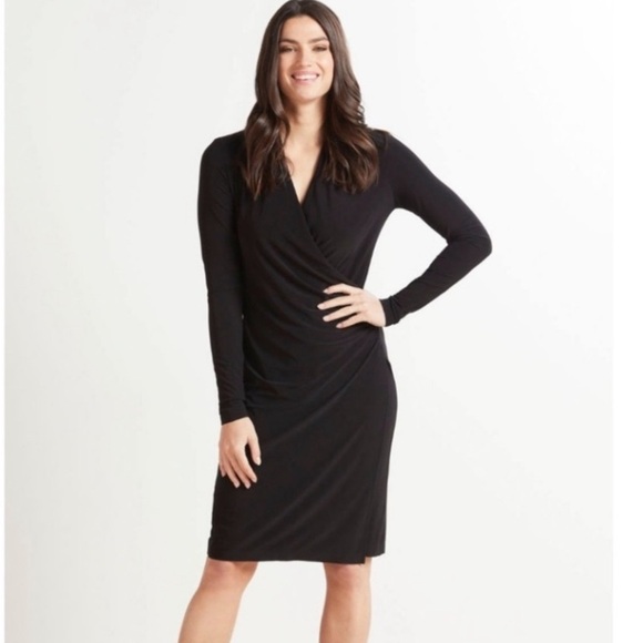 Norma Kamali Dresses & Skirts - Norma Kamali - Long Sleeve Side Drape Dress - Black - Medium - New without tags